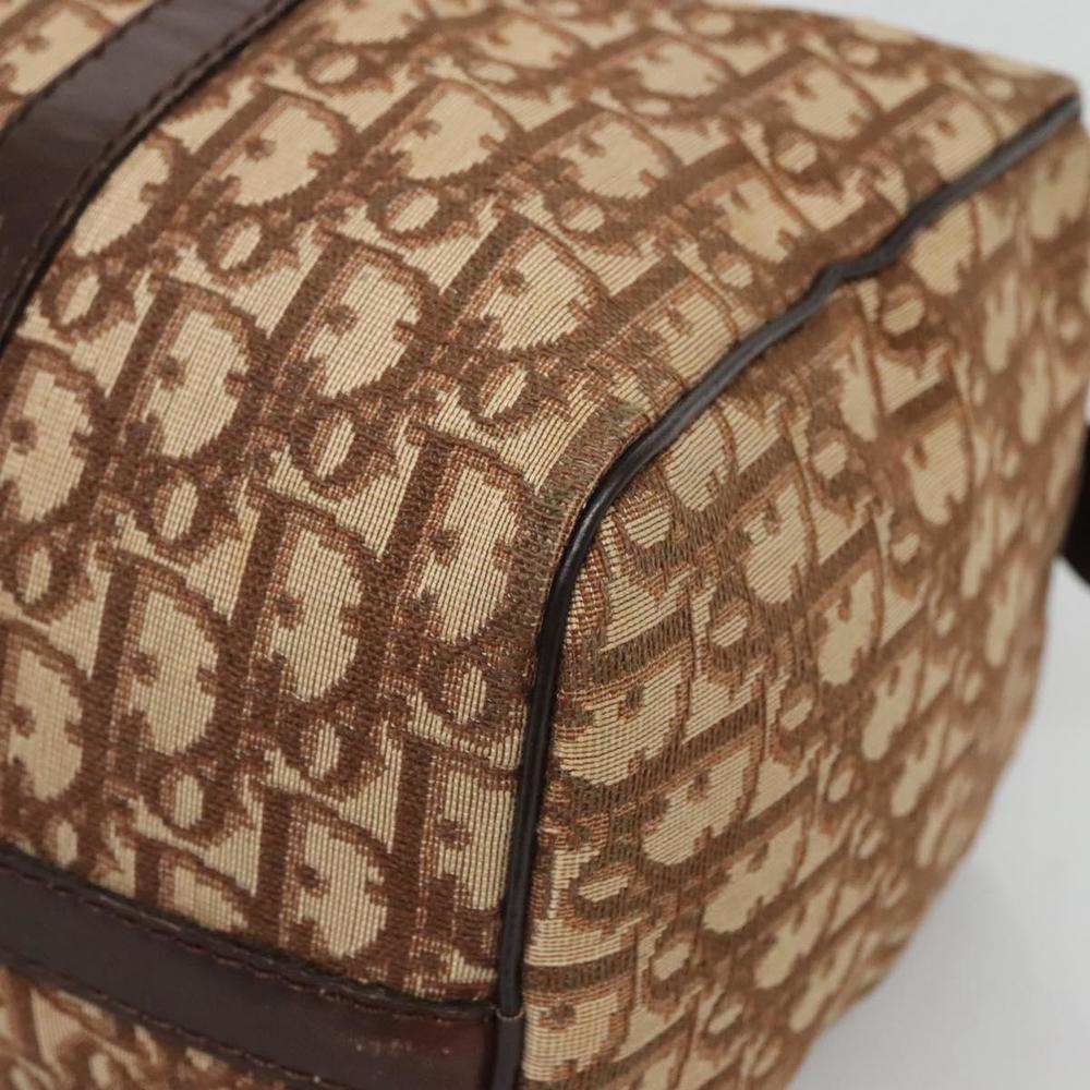 Christian Dior Trotter Canvas Boston Bag Brown Gold Auth 117863 - Picture 9 of 16